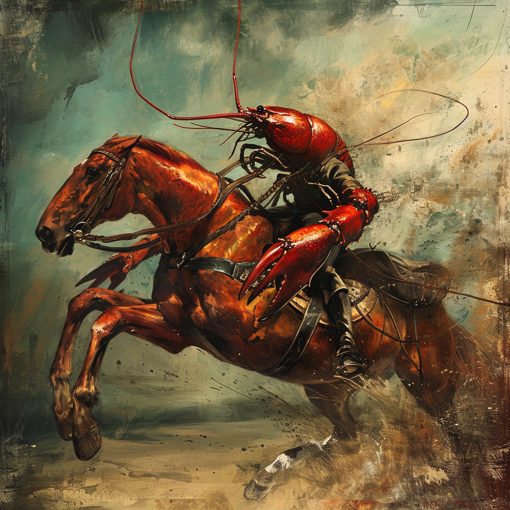 Crayfish riding winning horse in derby