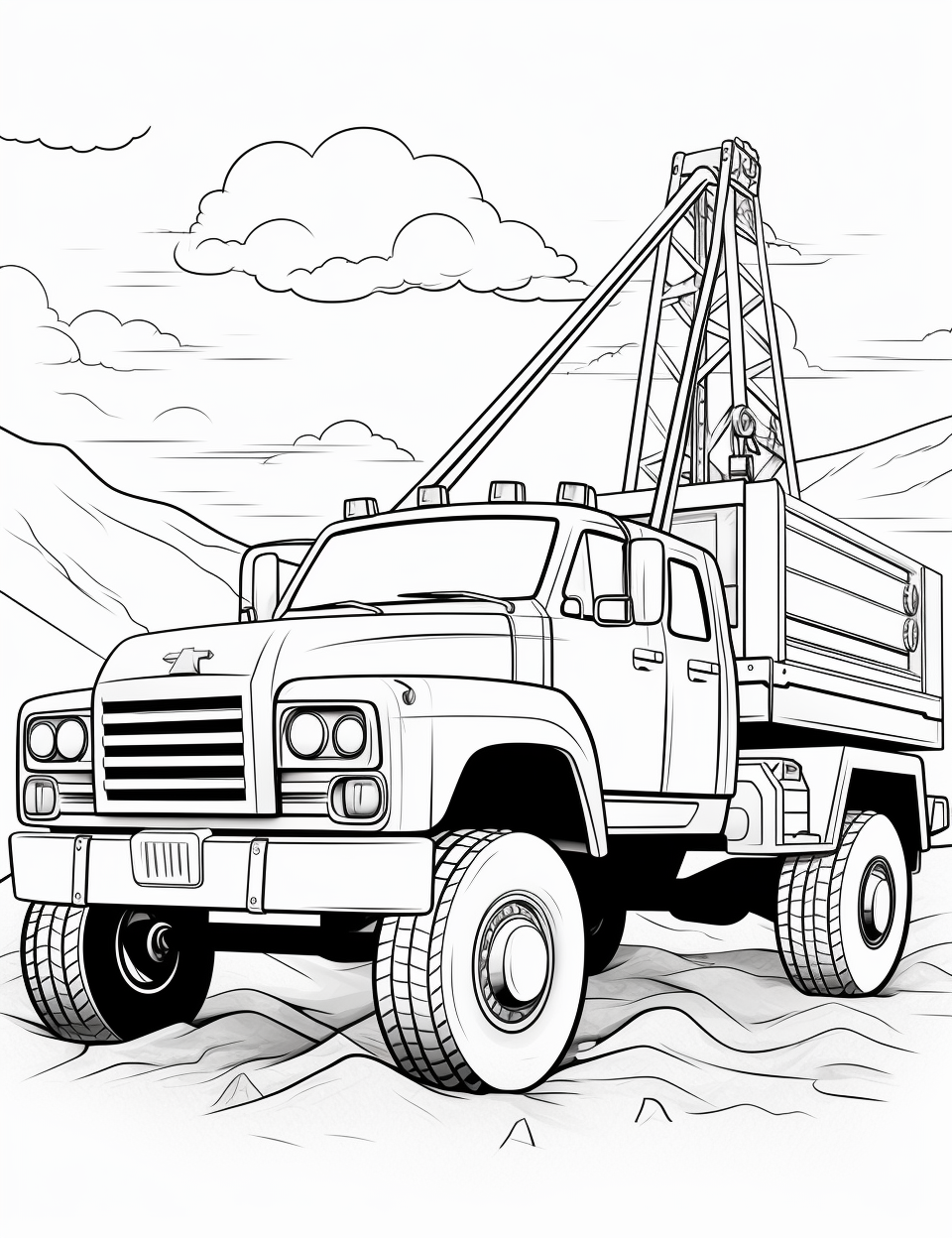 Black and white image of a crazy crane lifting a car