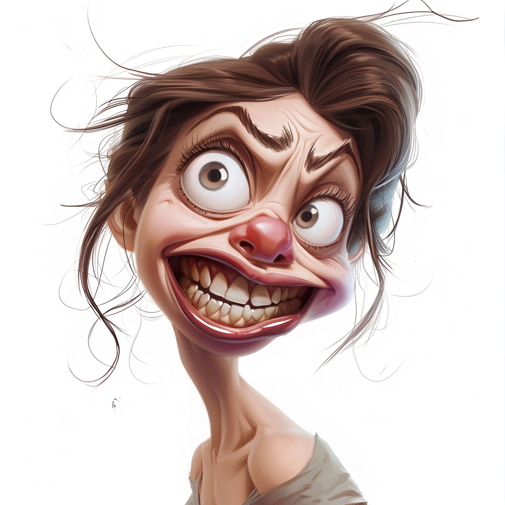 Cartoon Disney Style Crazy Woman Looney Tunes