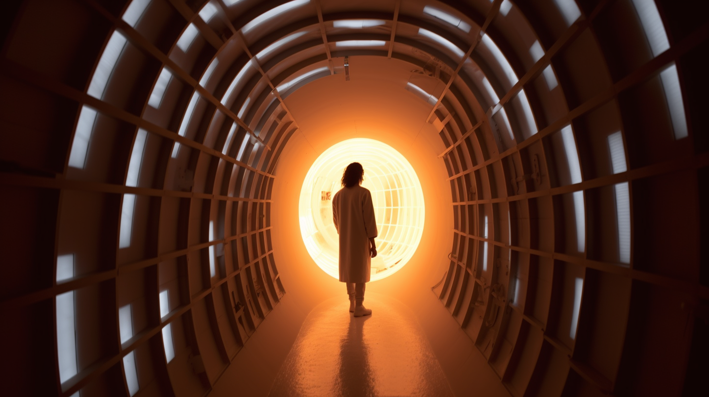 Image of a Prisoner Inside an Egg-shaped Cell