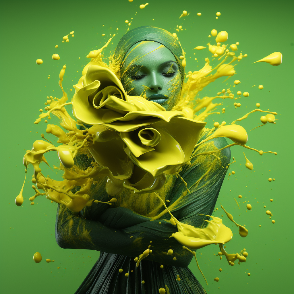 Creative Green Yellow Symbolic Photo