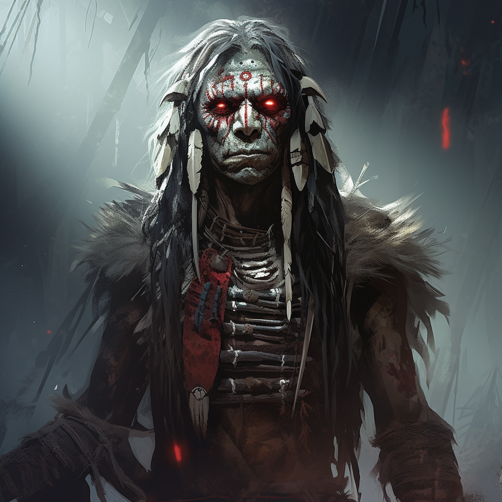 Cree Shaman Undead Stock Photo