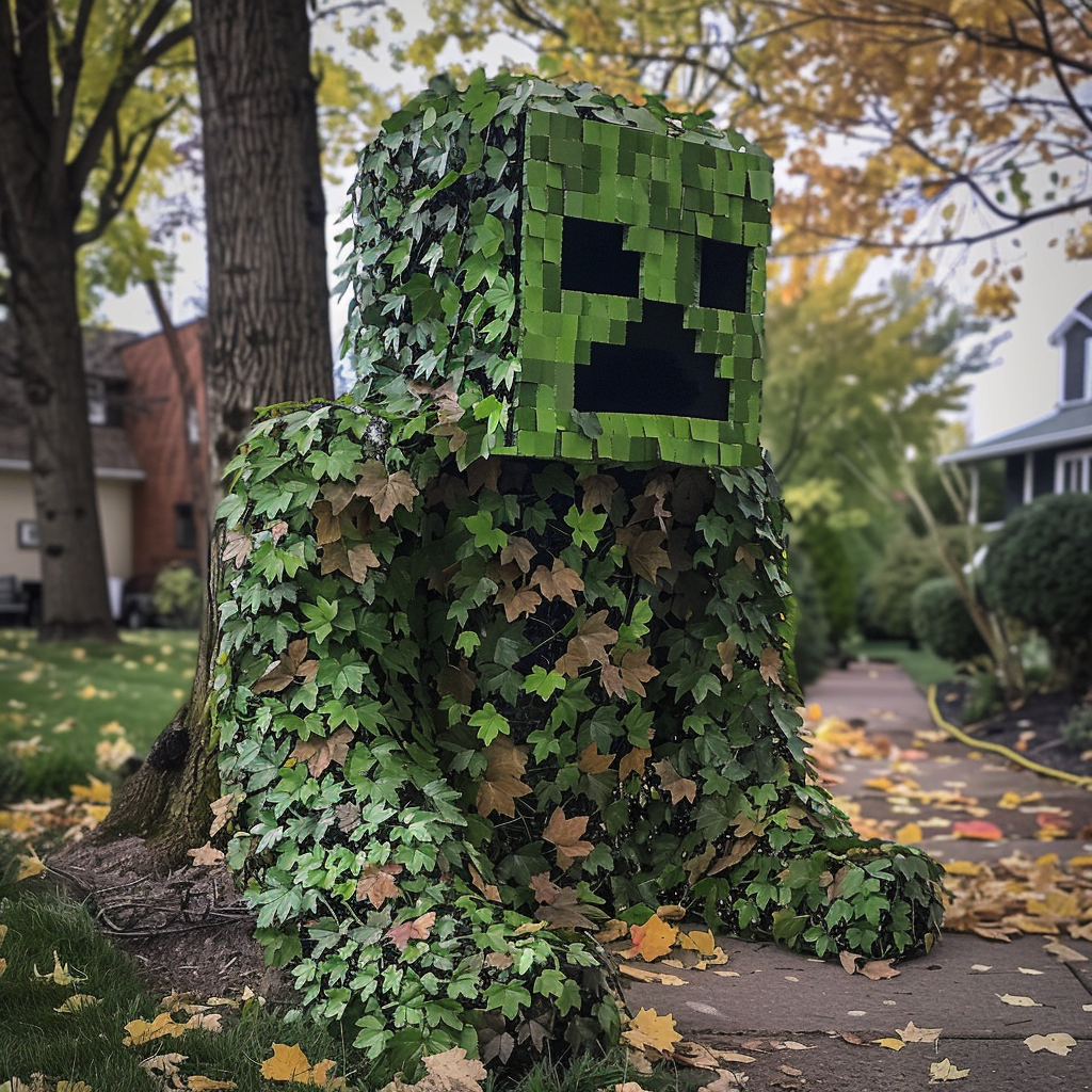 Real Creeper in Minecraft World