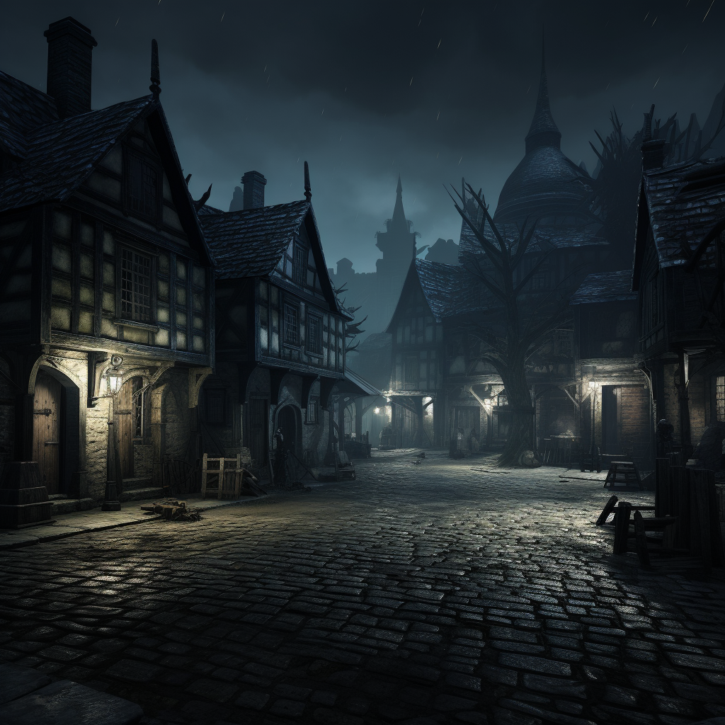 Dark witches town square