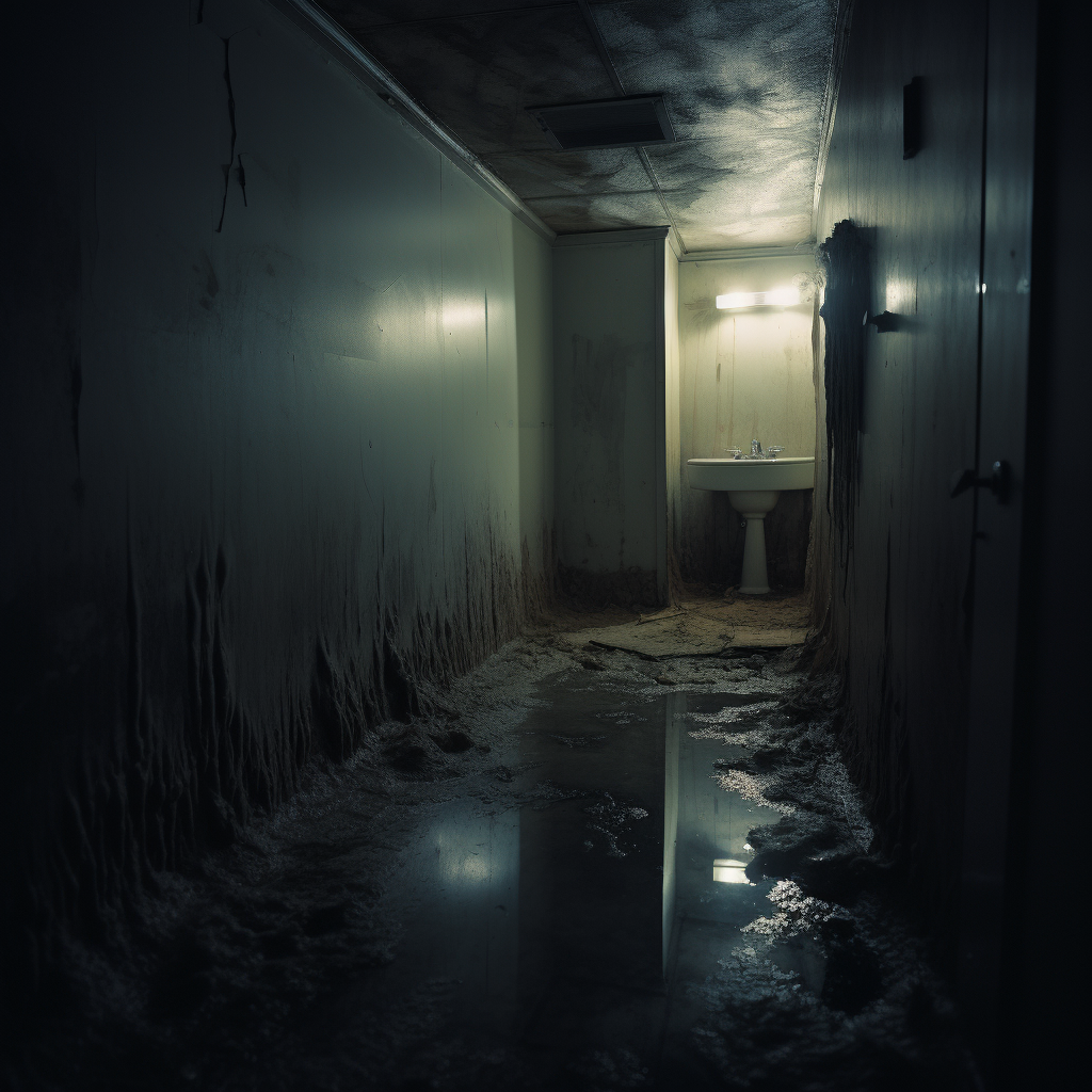 Creepy realistic image of liminal spaces