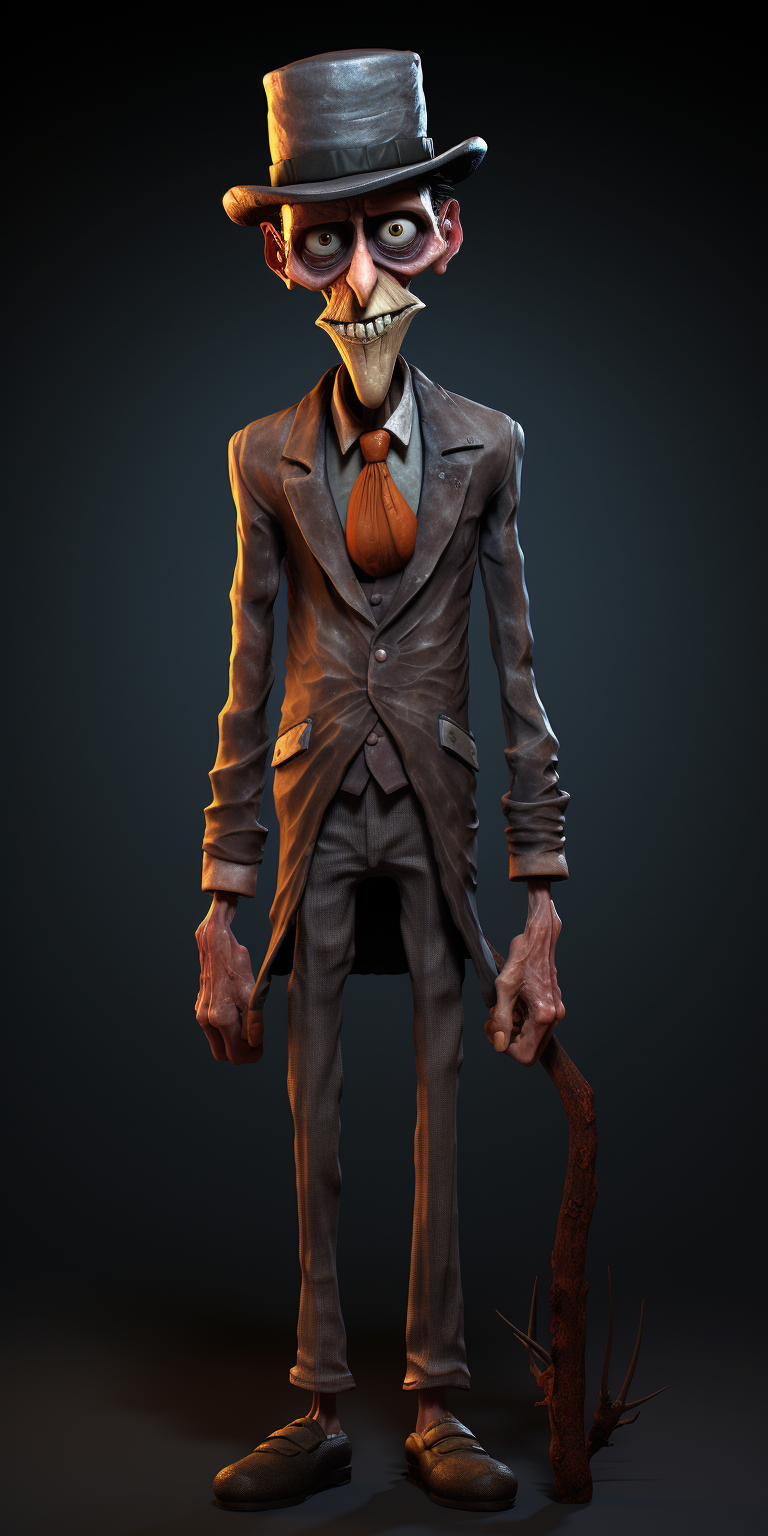 Creepy Halloween undead man