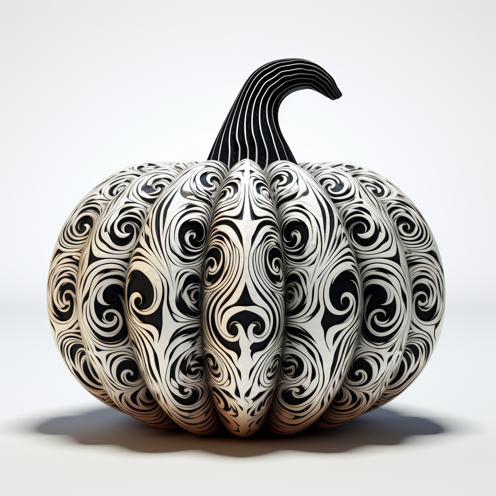 Abstract creepy pumpkin decoration