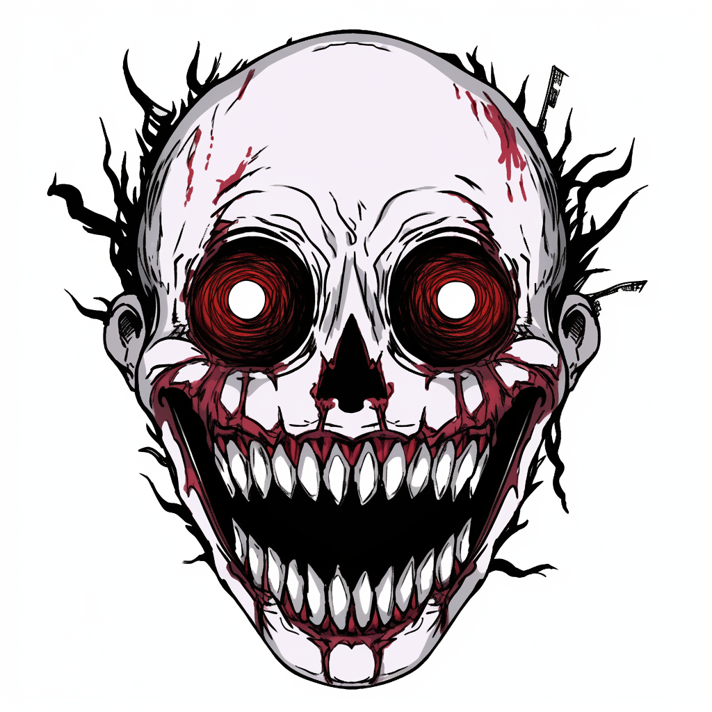 Creepy smile on Halloween design