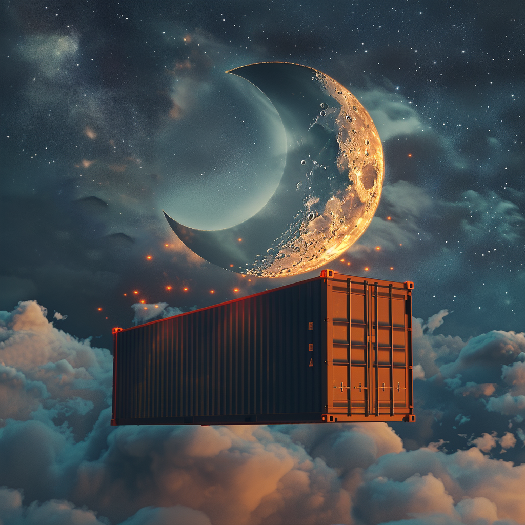 Crescent Moon Shipping Container Ramadan