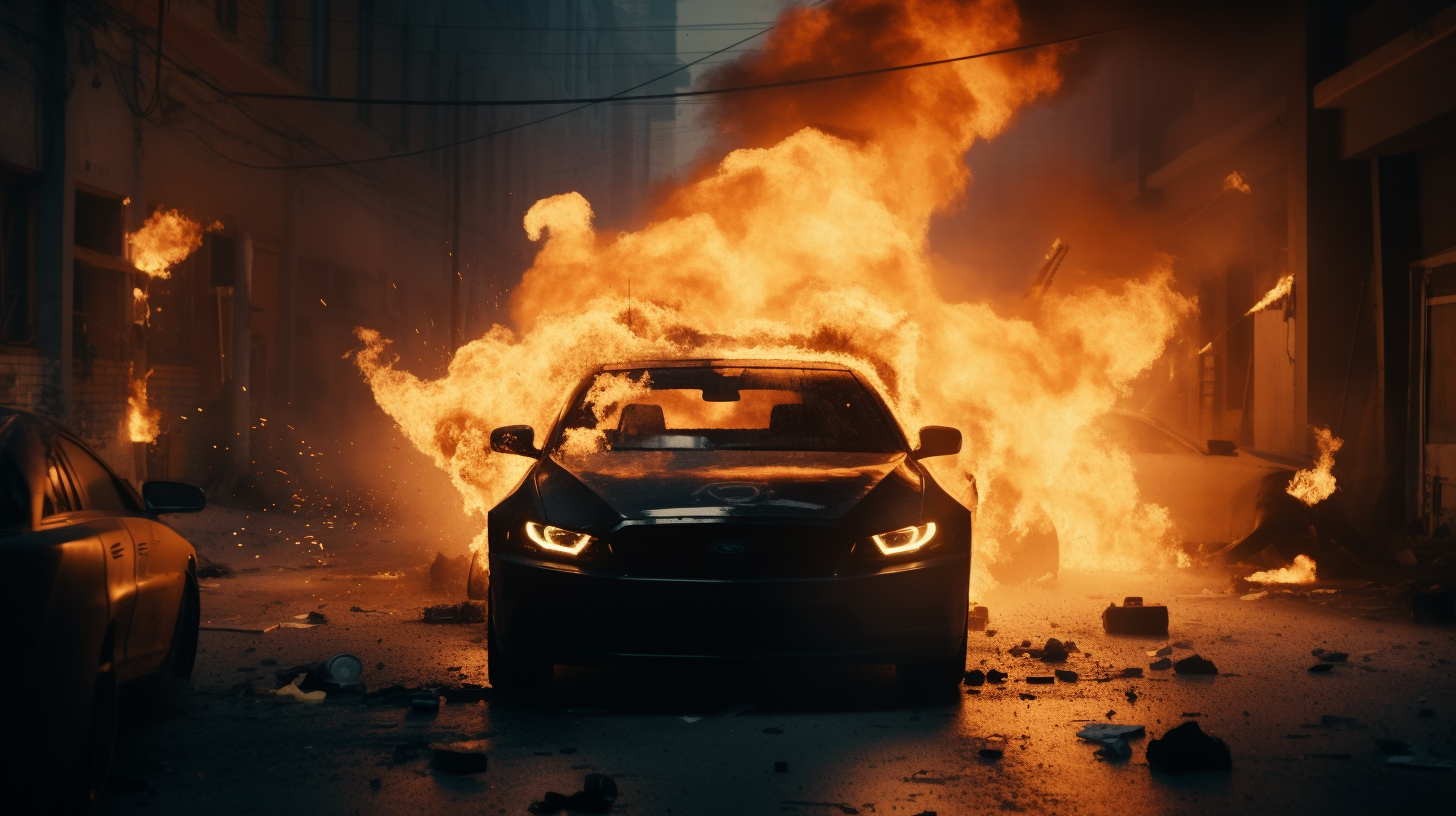 Crime lord capture with police car explosion