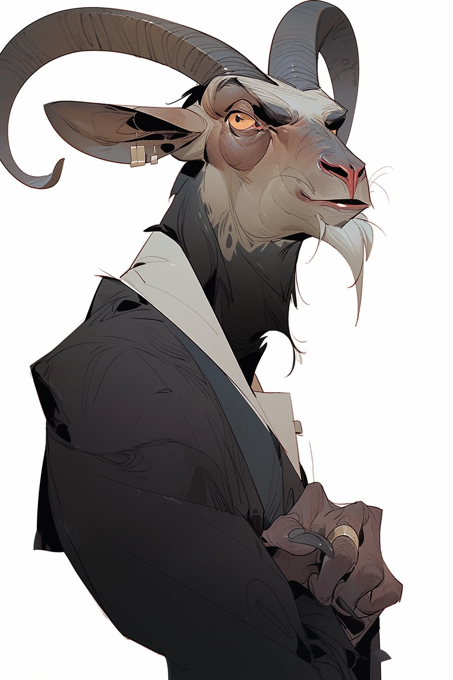 Dark and Mysterious Criminal Goat