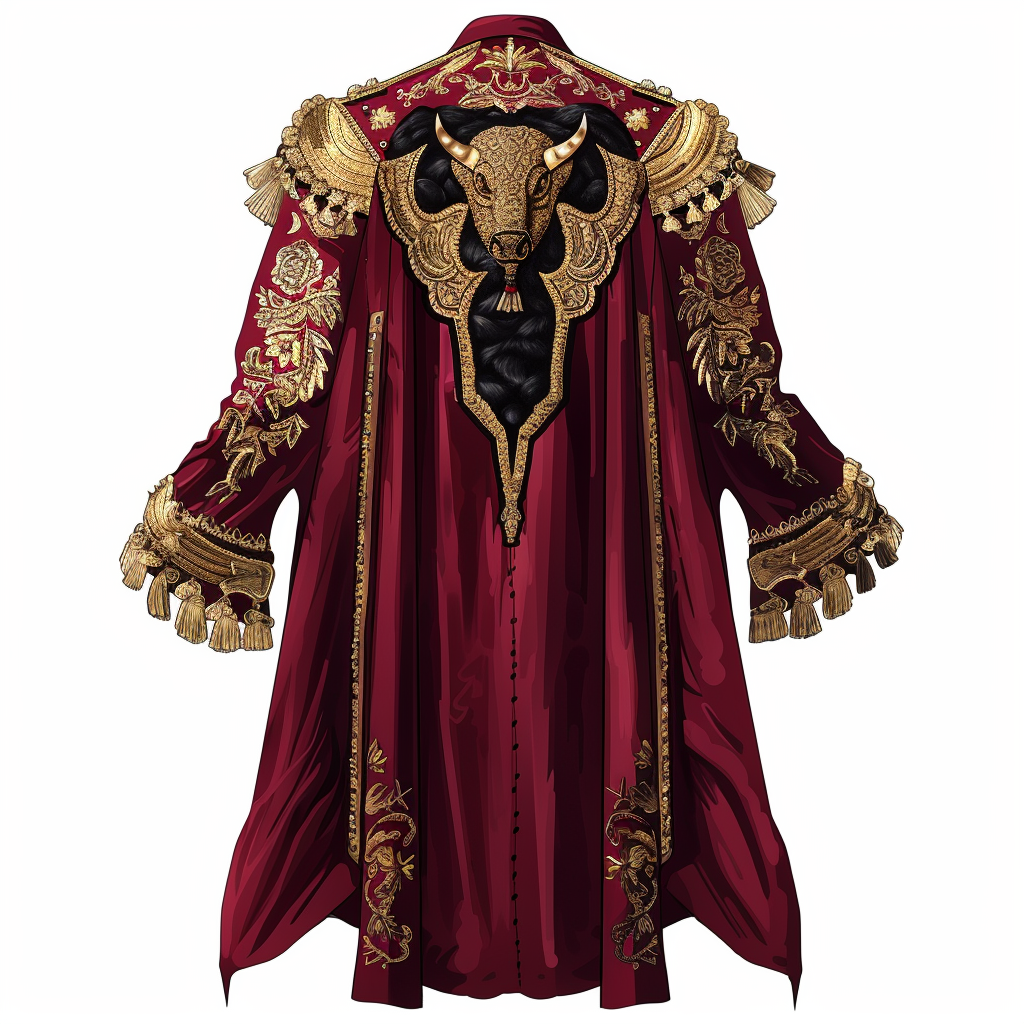 Ornate Matador Muleta Bull Cape