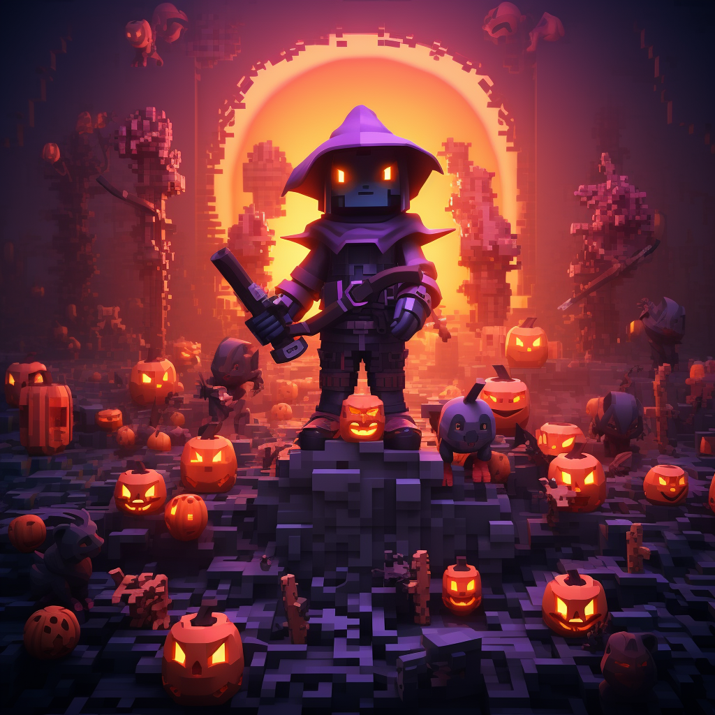 Crimson Minecraft Life Size Halloween Characters