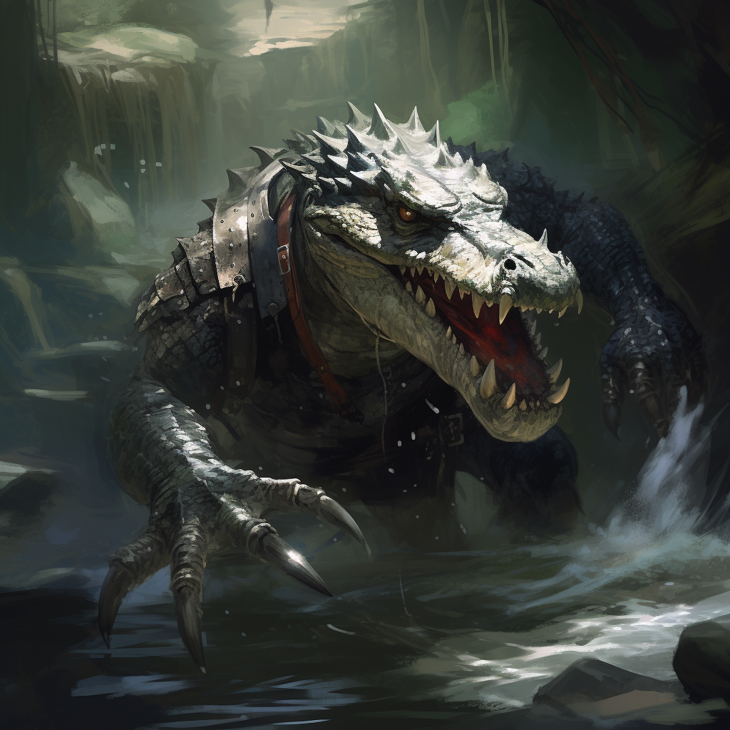 Crocodile with Spider's Head Dungeons & Dragons Art