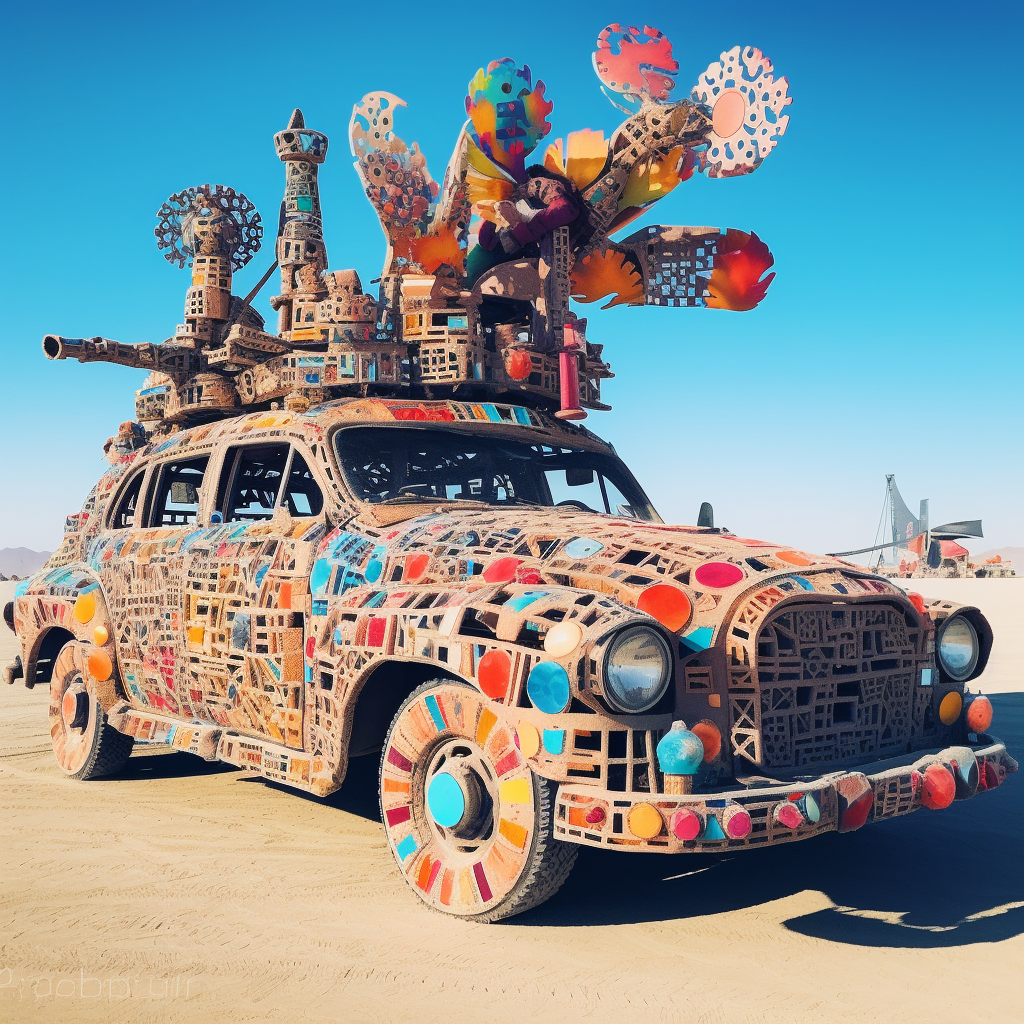 Burning Man art car crossword puzzle