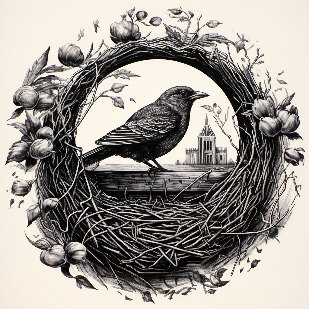 Ex Libris design inspired by Crow Nest in Picasso style