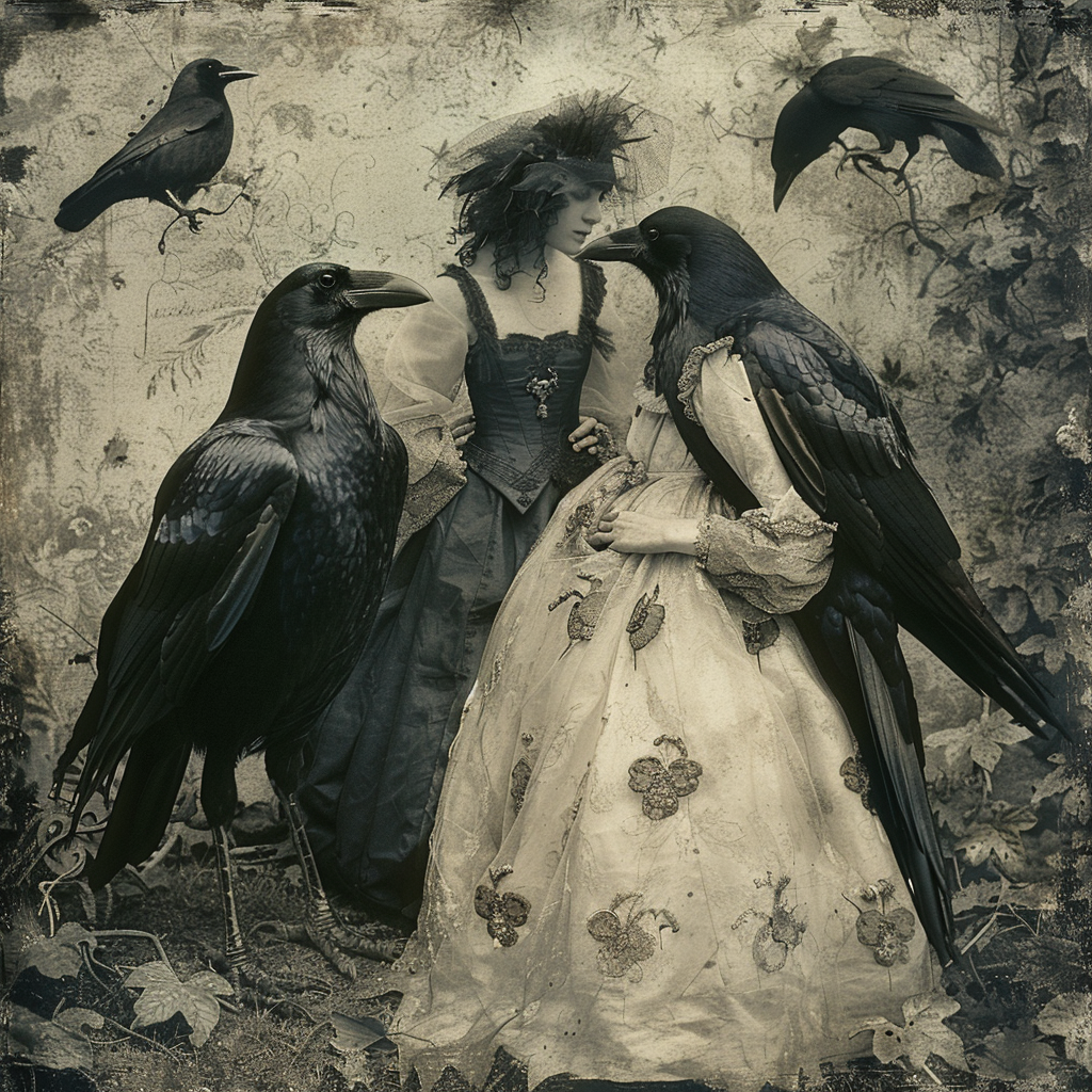 Crow Folk in Gothic Clothing