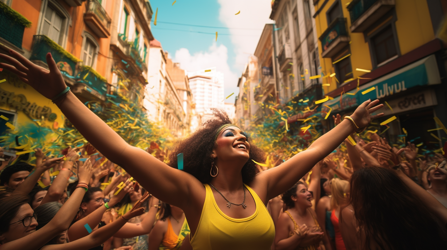 Brazil street carnaval crowded streets