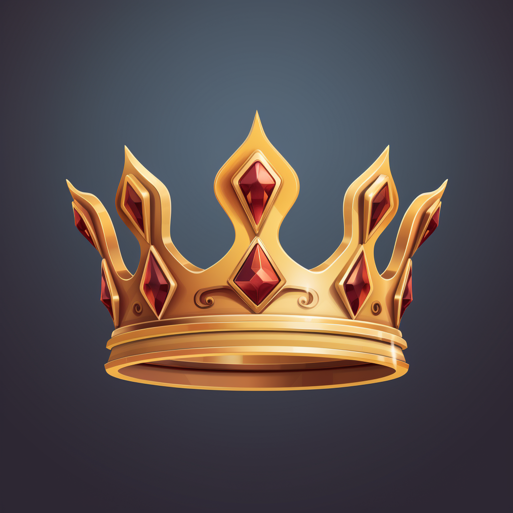 Minimalistic crown icon for game design