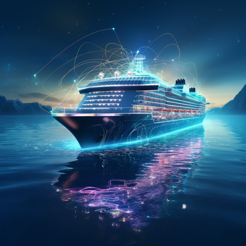 Cruise with holograms on the ocean