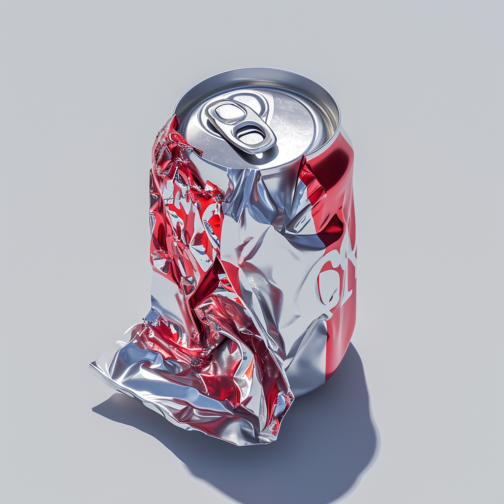 Crumpled Crushed Soda Can Picture