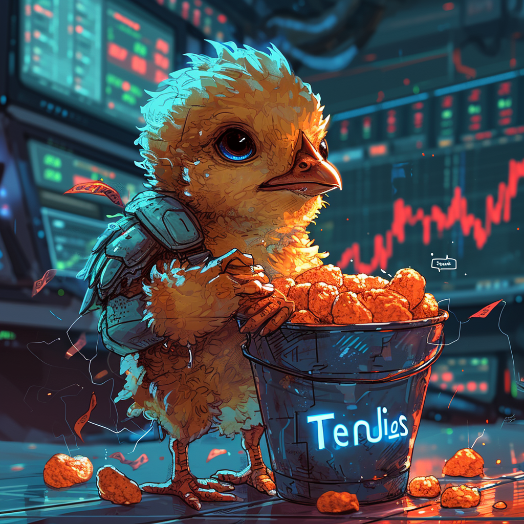 Glowing magical chicken tendies by crypto slime alien