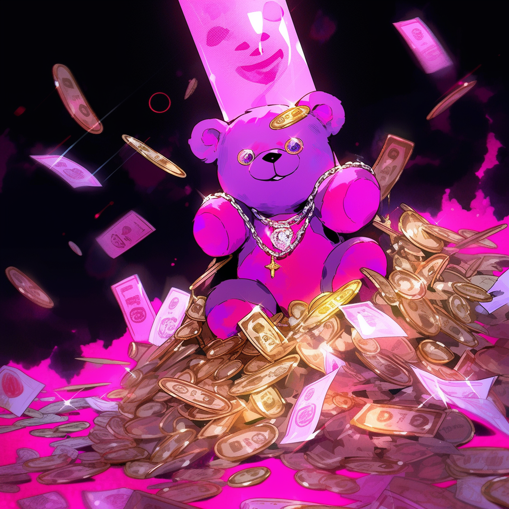 Crypto teddy with bling in Niji