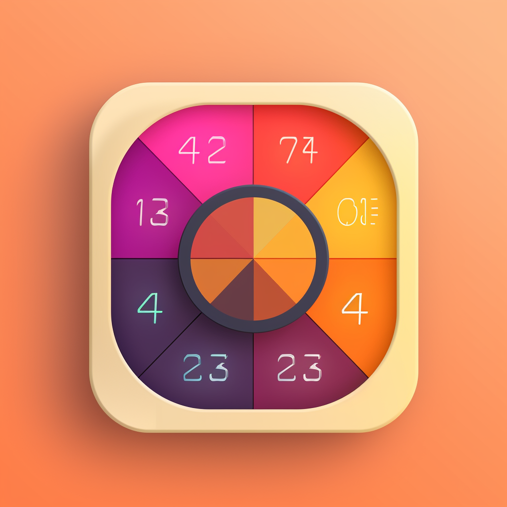 Warm color crypto coin calculator app logo