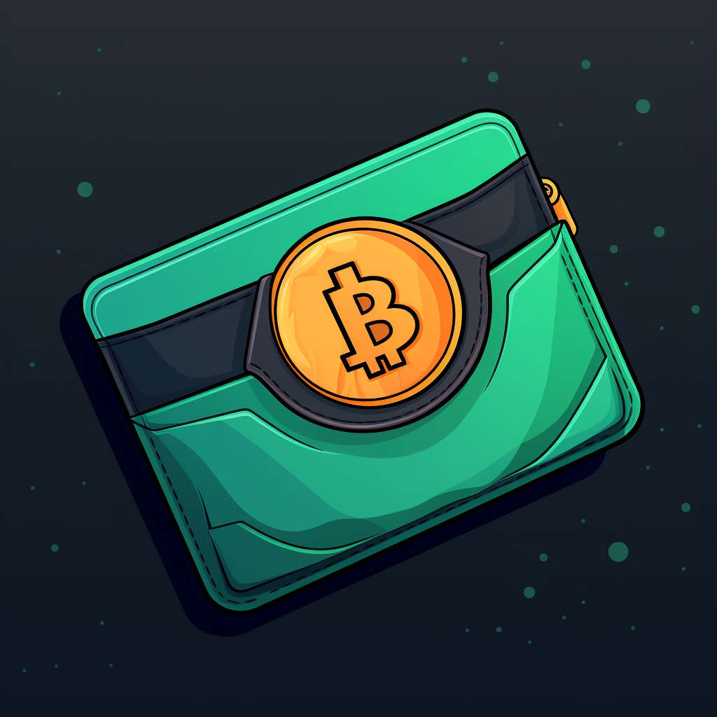 Flat vector logo for crypto wallet