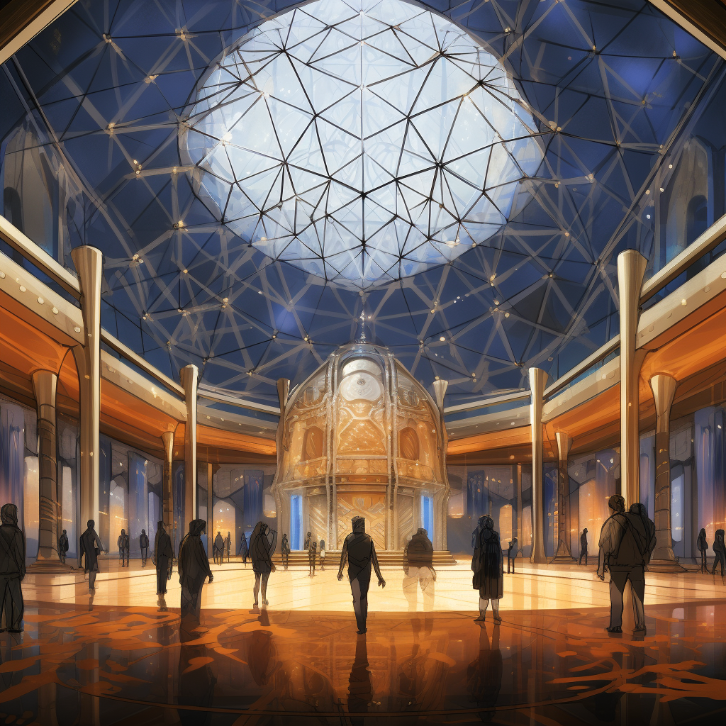 Architectural drawings of Cryptocurrency Hall of Fame