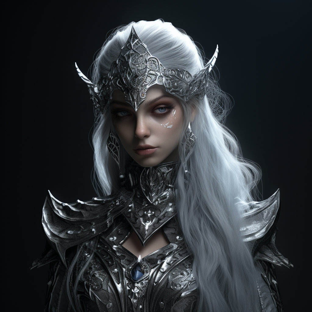 Stunning Crystal Dark Elf in Hyper Realistic 4K