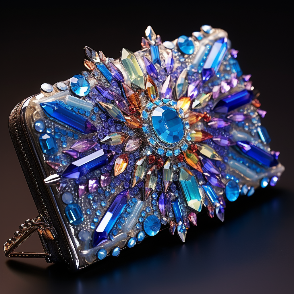 Shimmering crystal wallet for a touch of elegance