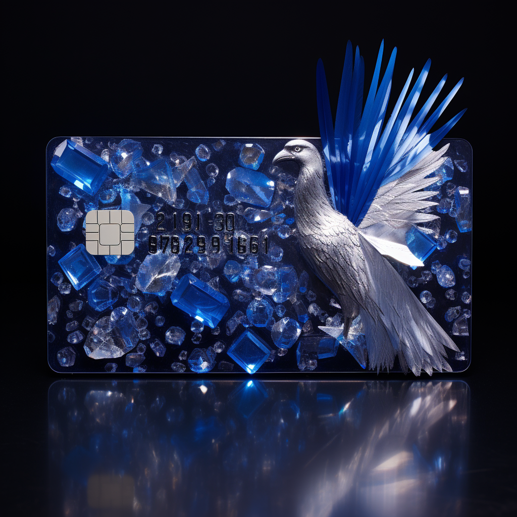 Gorgeous crystal Amex card ornament