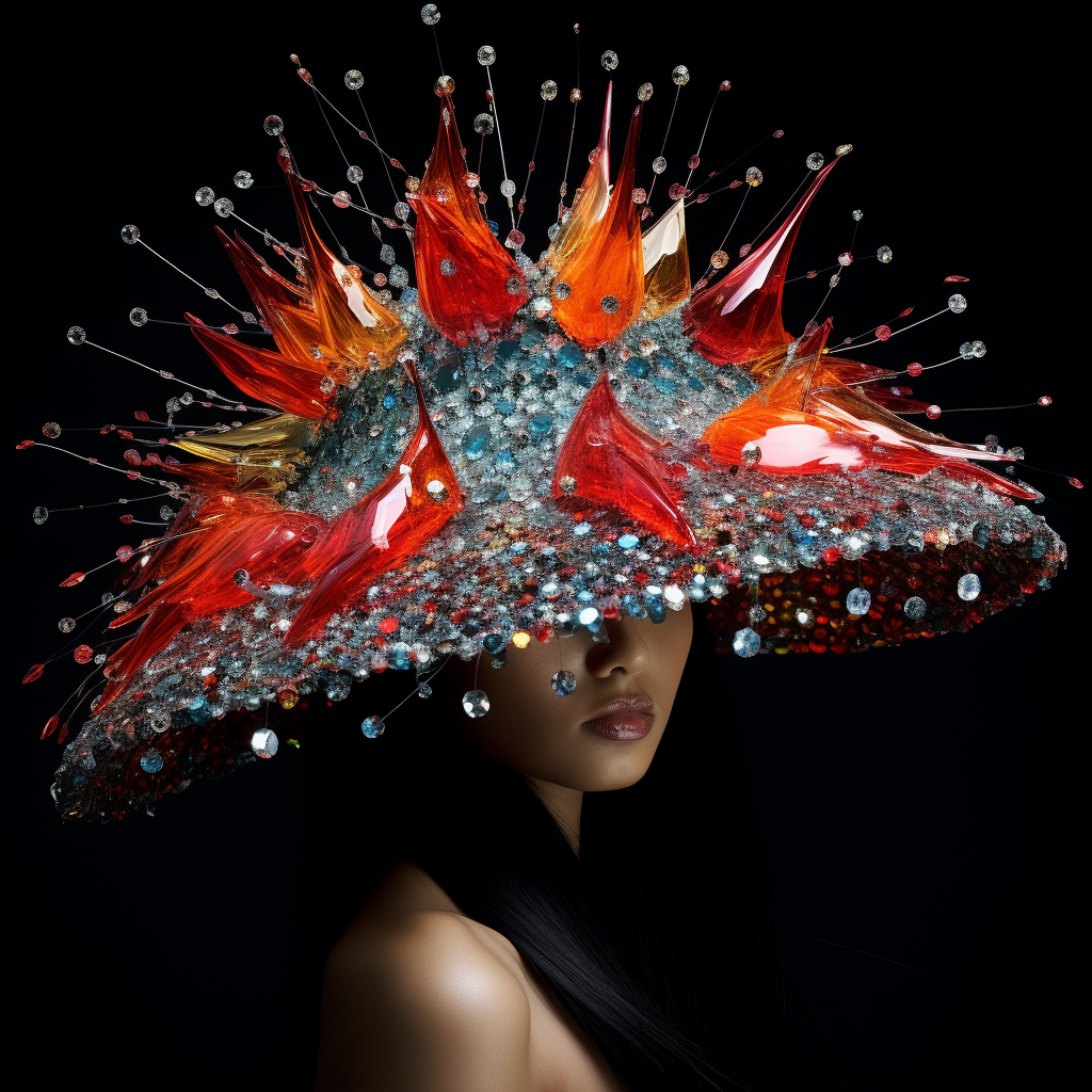 Stunning crystal hat accessory