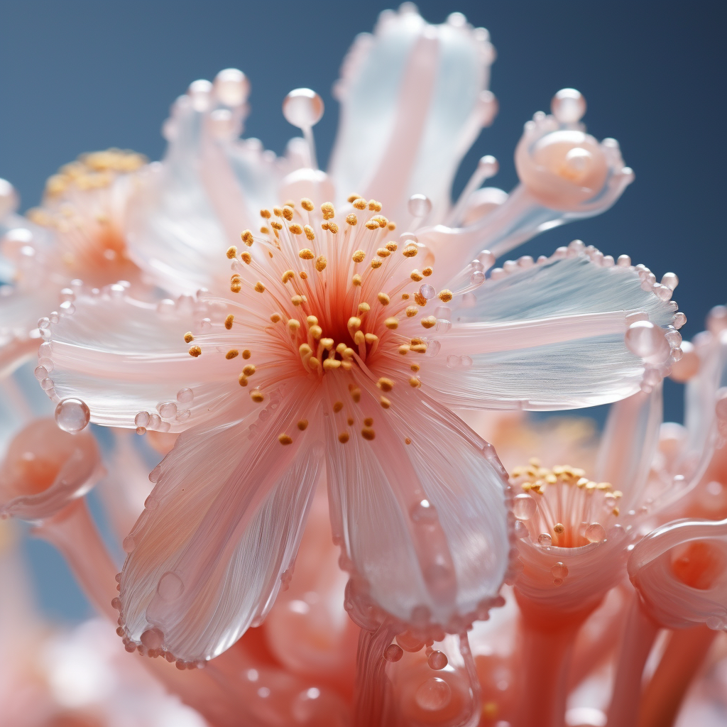 Crystalline Blossom with Miniature Landscapes and Creatures