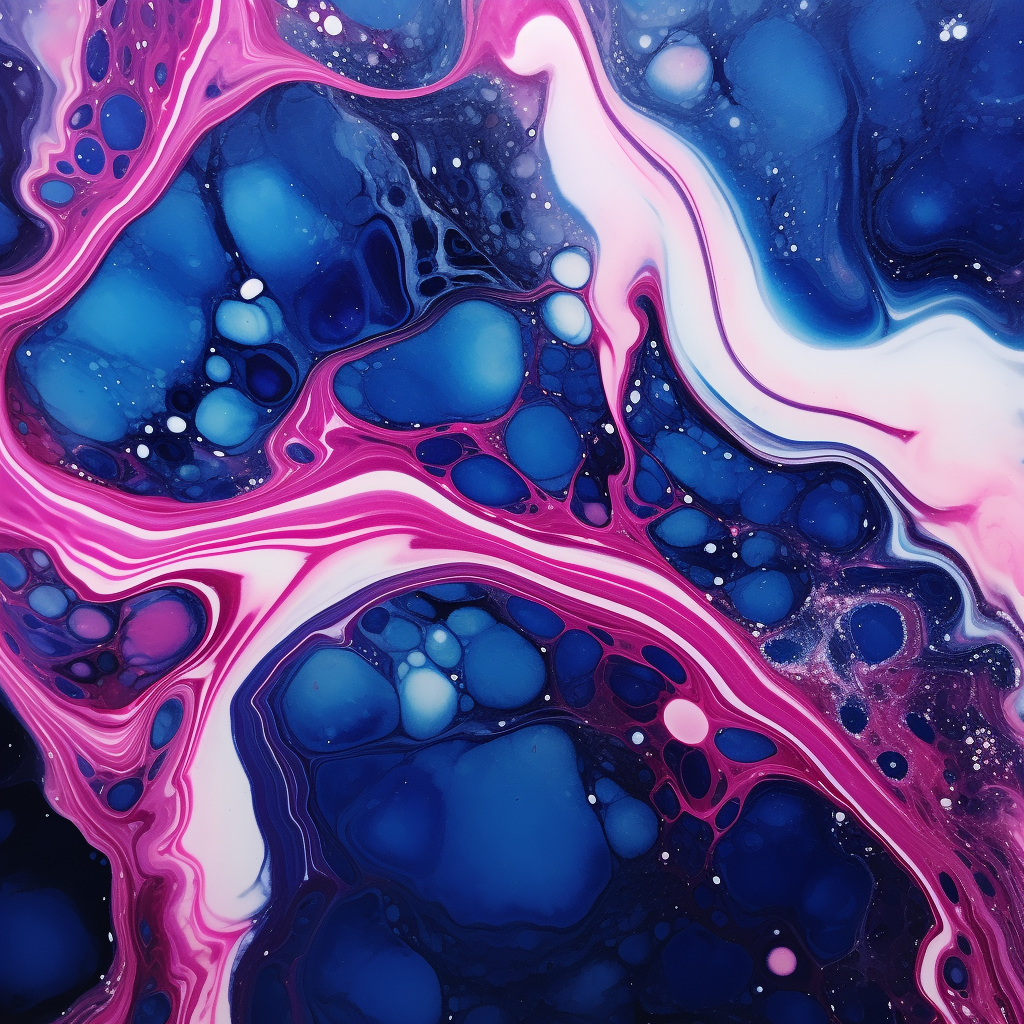 Crystalline slab with magenta swirls