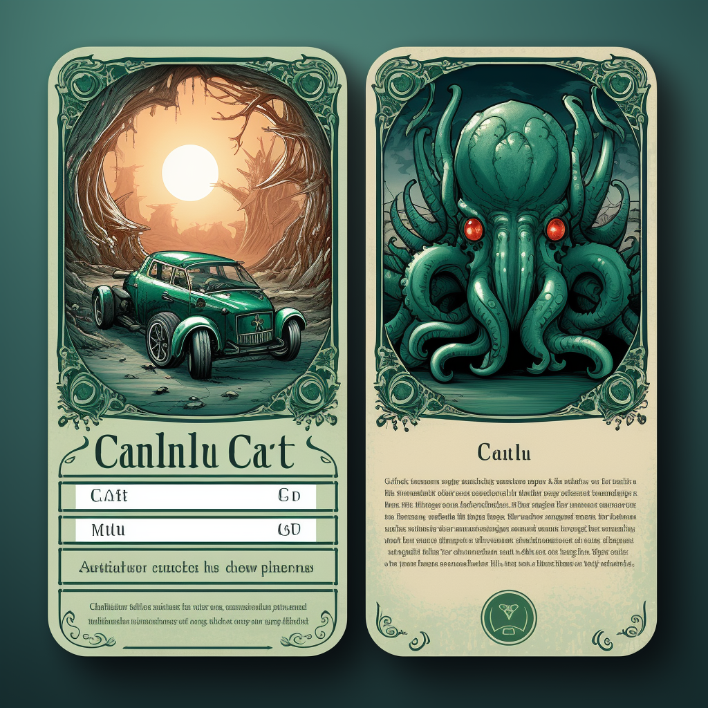 Image of Cthulhu Card Game Template