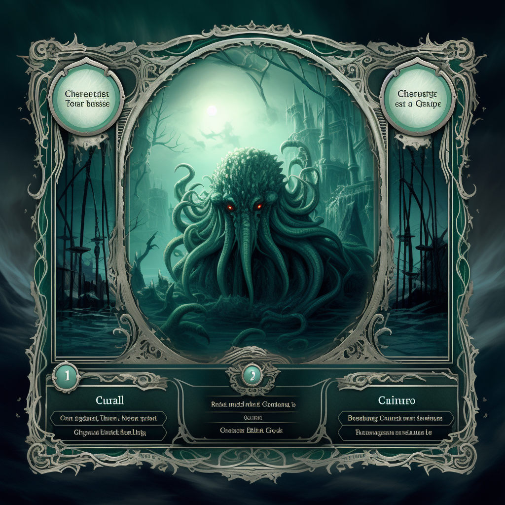 Detailed Cthulhu Card Template