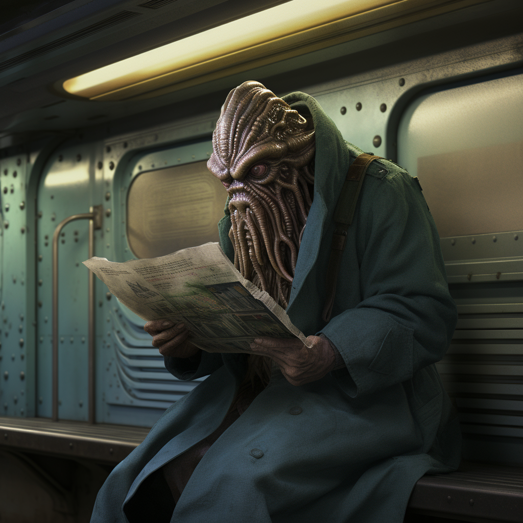 Cthulhu on NYC Subway