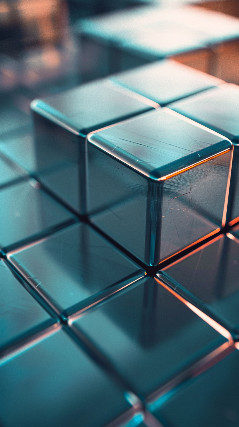 close up cube edges 4k