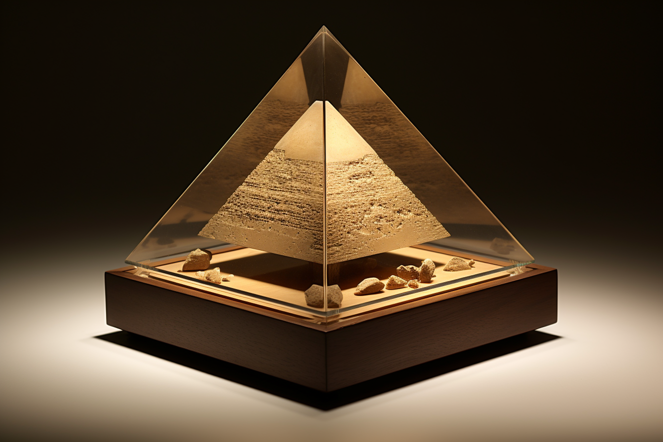 Box with cubic base and pyramidal dome