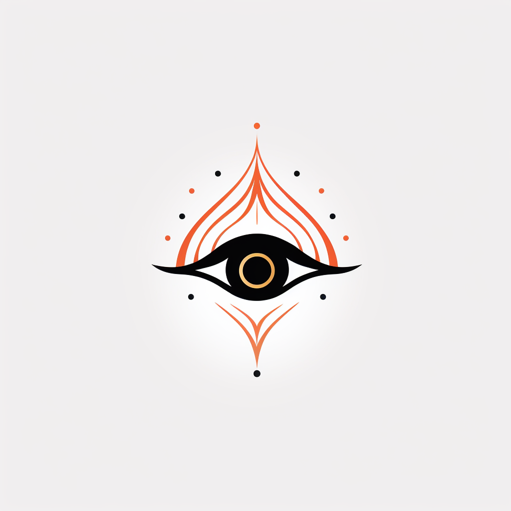 Simple and Symmetrical Third Eye Logo