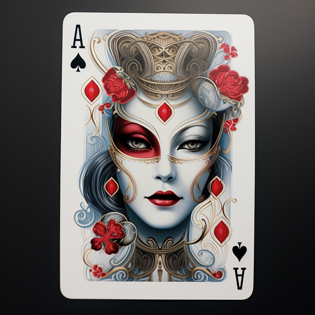 Colorful culture playing card illustration