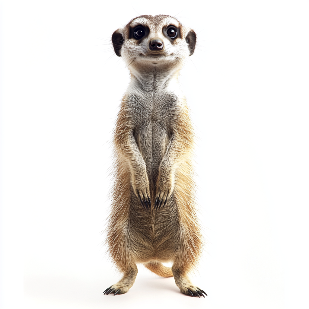 Alert Meerkat Standing Up