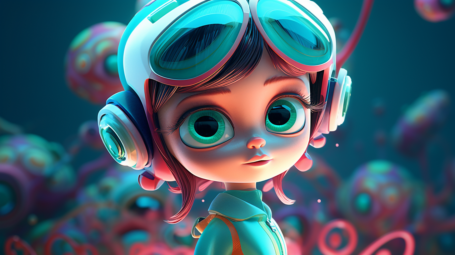 Little girl cartoon character from Zionatron