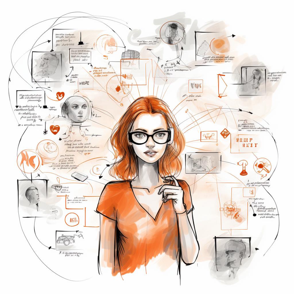 Customer communication schematic sketch