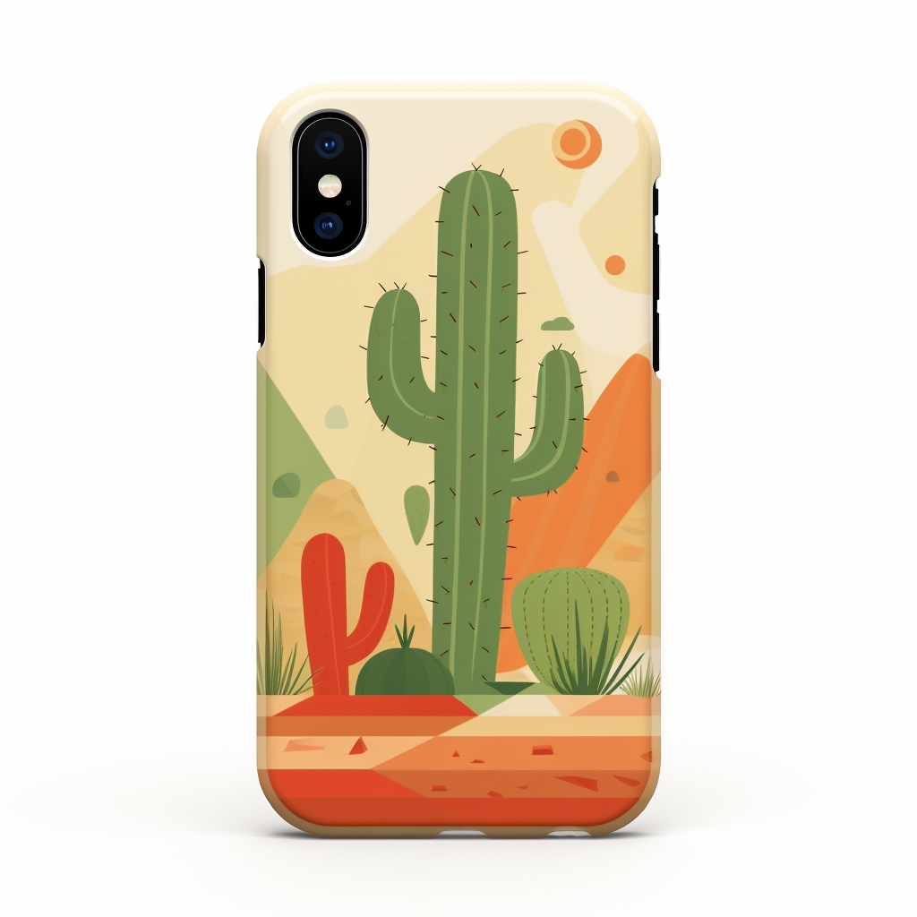 Cut cactus anthropomorphism abstract artistic simple