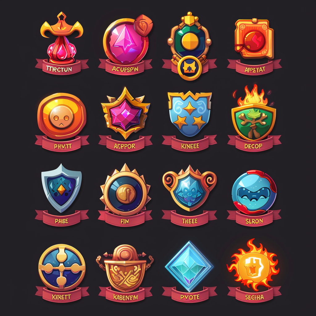 Cute game badges chart