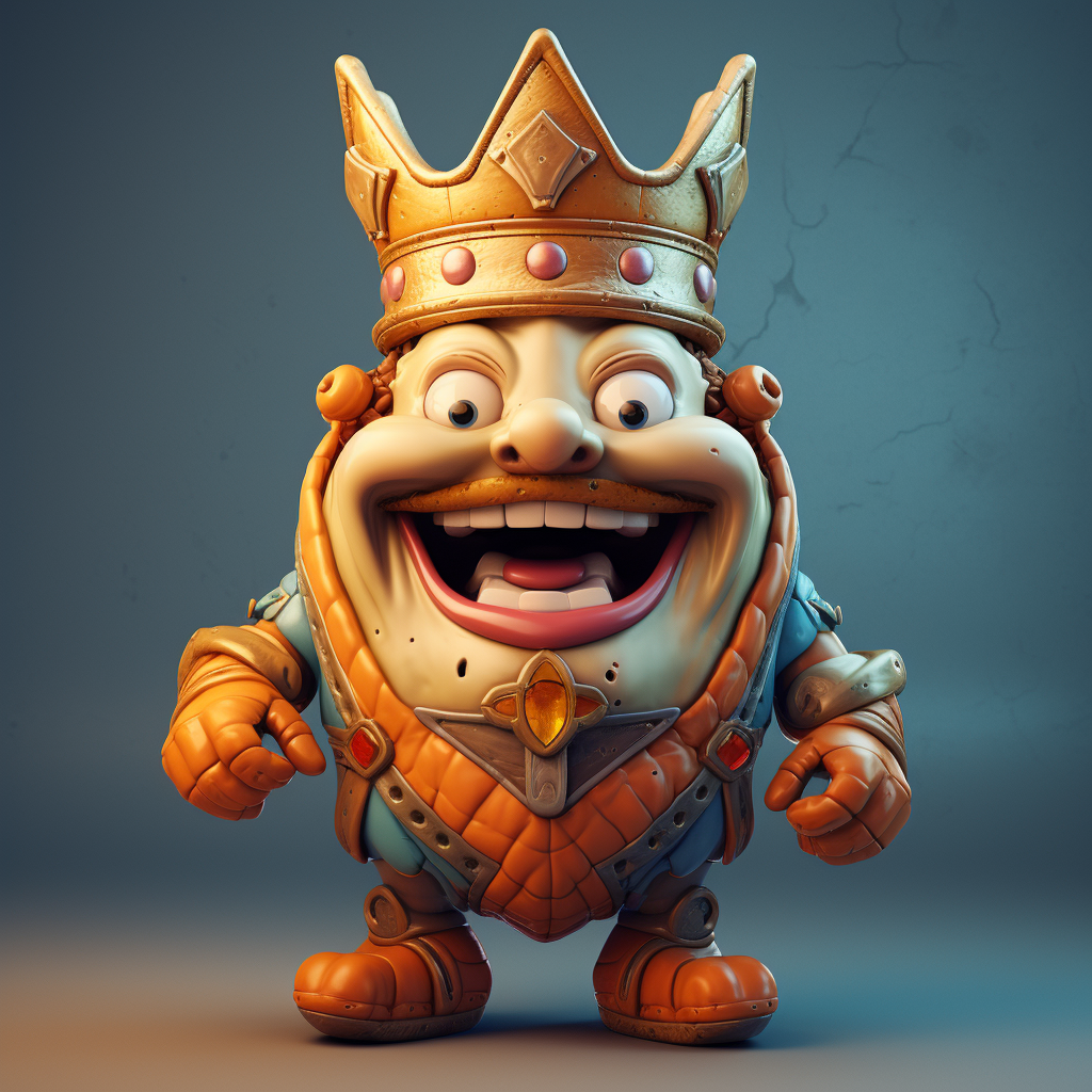 Cute 3D King Mascott