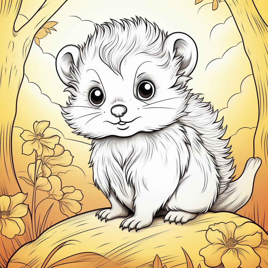 Cute Animals Coloring Page